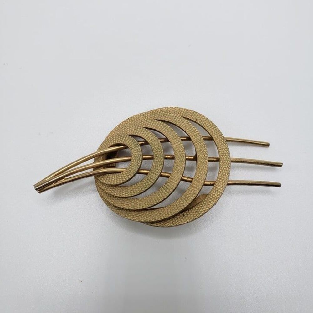 Vintage Mid Century Atomic Style Brooch 3" Pin Space Age Unusual
